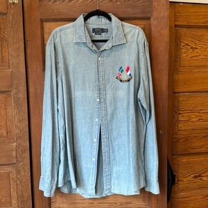 Polo Ralph Lauren Men’s embroidered chambray button down